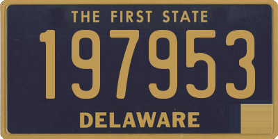 DE license plate 197953