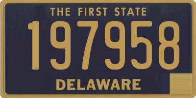 DE license plate 197958