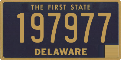 DE license plate 197977