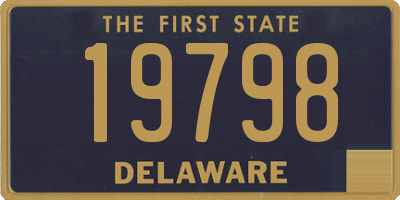DE license plate 19798