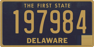DE license plate 197984