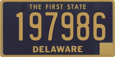 DE license plate 197986