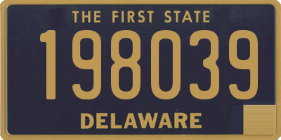 DE license plate 198039