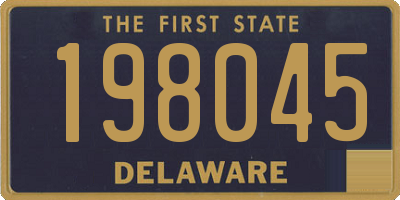 DE license plate 198045