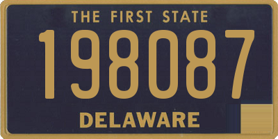 DE license plate 198087