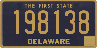 DE license plate 198138
