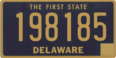 DE license plate 198185