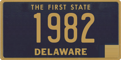 DE license plate 1982