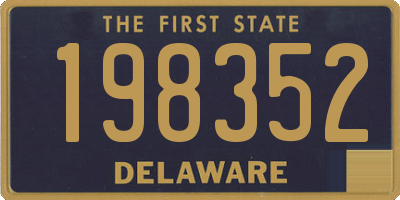 DE license plate 198352
