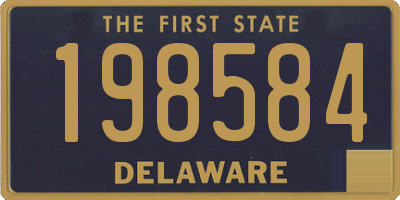 DE license plate 198584