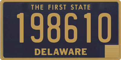 DE license plate 198610