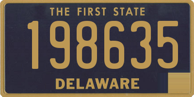 DE license plate 198635