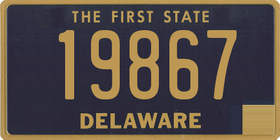 DE license plate 19867