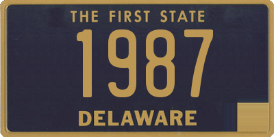 DE license plate 1987