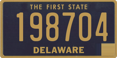 DE license plate 198704