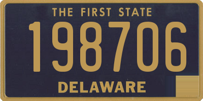 DE license plate 198706