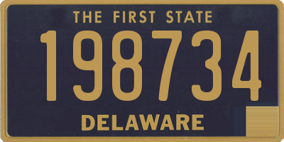 DE license plate 198734