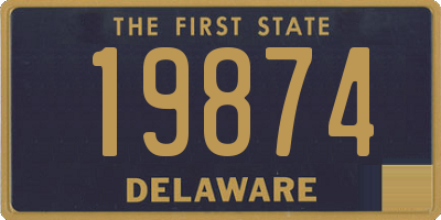 DE license plate 19874