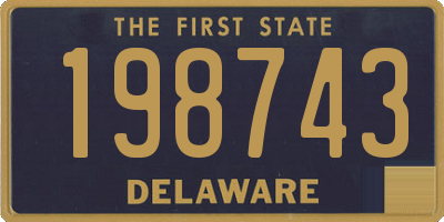 DE license plate 198743