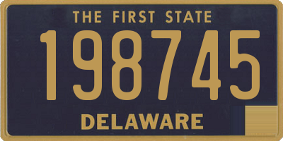 DE license plate 198745