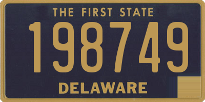 DE license plate 198749