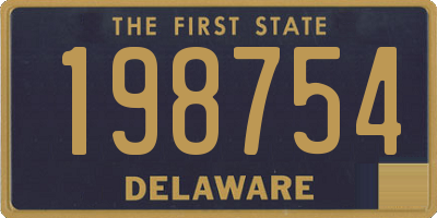 DE license plate 198754