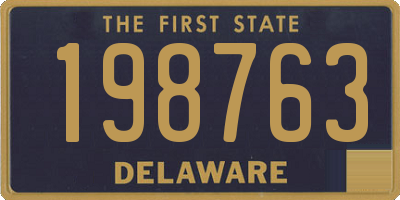 DE license plate 198763