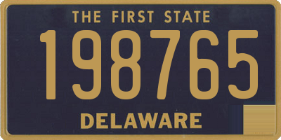 DE license plate 198765