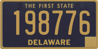 DE license plate 198776