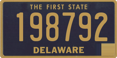 DE license plate 198792