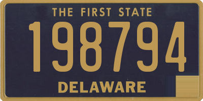 DE license plate 198794