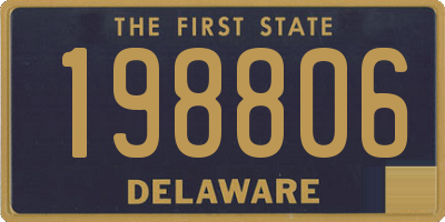 DE license plate 198806
