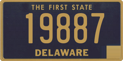 DE license plate 19887