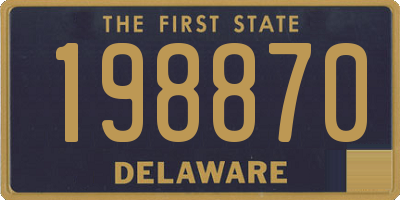 DE license plate 198870