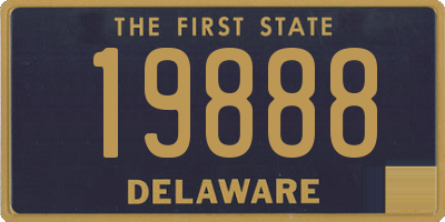 DE license plate 19888