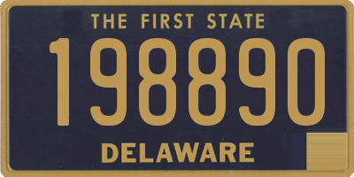 DE license plate 198890