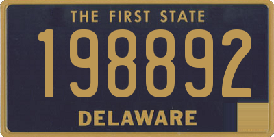 DE license plate 198892