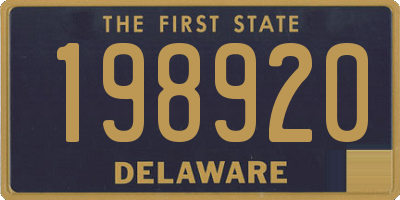DE license plate 198920