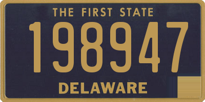 DE license plate 198947