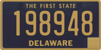 DE license plate 198948