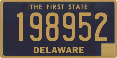 DE license plate 198952