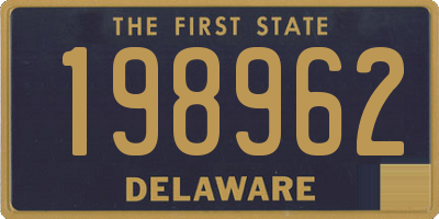 DE license plate 198962