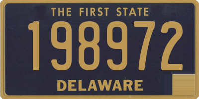 DE license plate 198972
