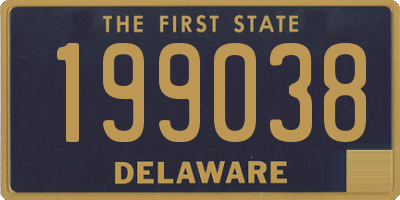 DE license plate 199038
