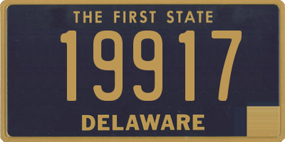 DE license plate 19917