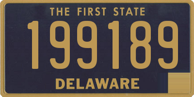 DE license plate 199189