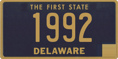 DE license plate 1992