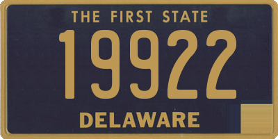 DE license plate 19922