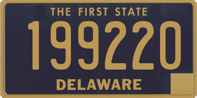 DE license plate 199220