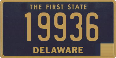 DE license plate 19936